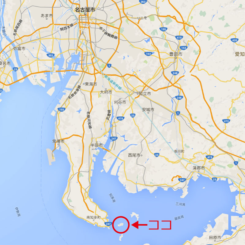 日間賀島　地図